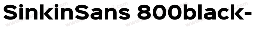 SinkinSans 800black字体转换